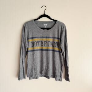 Tailgate Grey Notre Dame Fighting Irish Long Sleeve Tee - Large